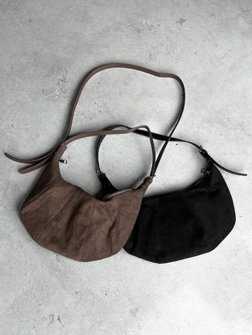 Croissant Suede Shoulder Bag
